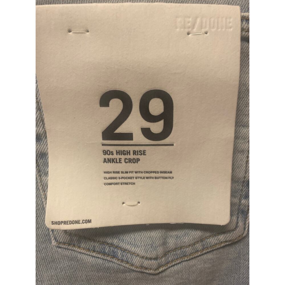 RE/DONE - Comfort Stretch 90’S High Rise Ankle Crop Size 29 - Picture 4 of 4